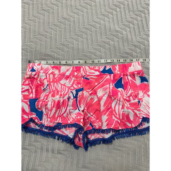 Lilly Pulitzer pink floral pull on shorts size L - Picture 5 of 7